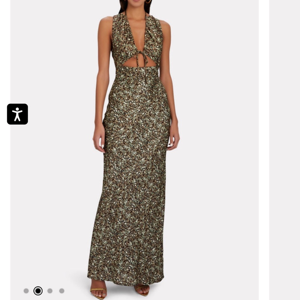 Shona Joy Avriel Floral Silk Blend Maxi Dress NWT
